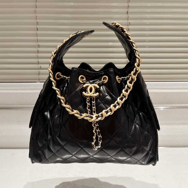 Chanel 25 Small Hand Bag Black 13.4 Inches AS5293-B21741-94305