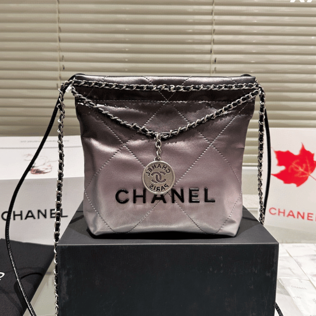 Chanel 22 Mini Drawstring Bucket Bag Ombere 7.9 Inches