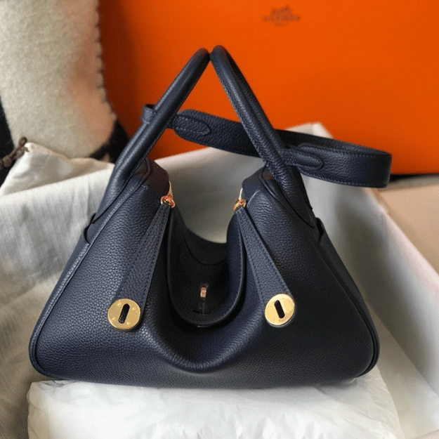 Hermès Lindy 26 Bag Navy Blue 10.2 Inches