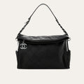 Chanel Ultimate Soft Hobo Bag Silver Hardware Black 15 Inches