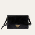 Prada Leather Shoulder Bag Black 9.1 Inches 1Bd082 2Cyr F0002 V Dvj