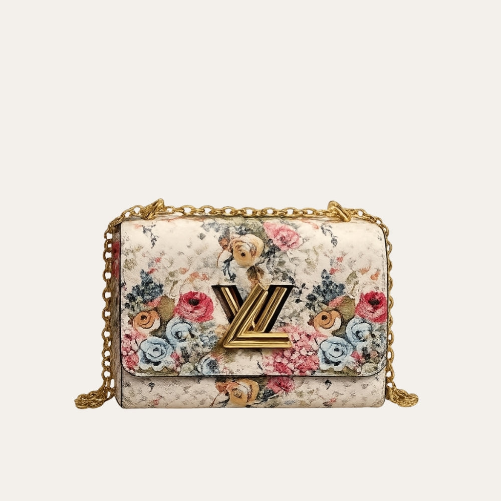 Louis Vuitton Twist MM Epi Floral Beige 23Cm