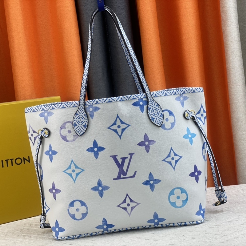 Louis Vuitton Neverfull By The Pool MM Blue 12.2 Inches M22979