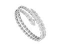 Bvlgari Serpenti Bracelet Silver Cubic Zirconia Double Row