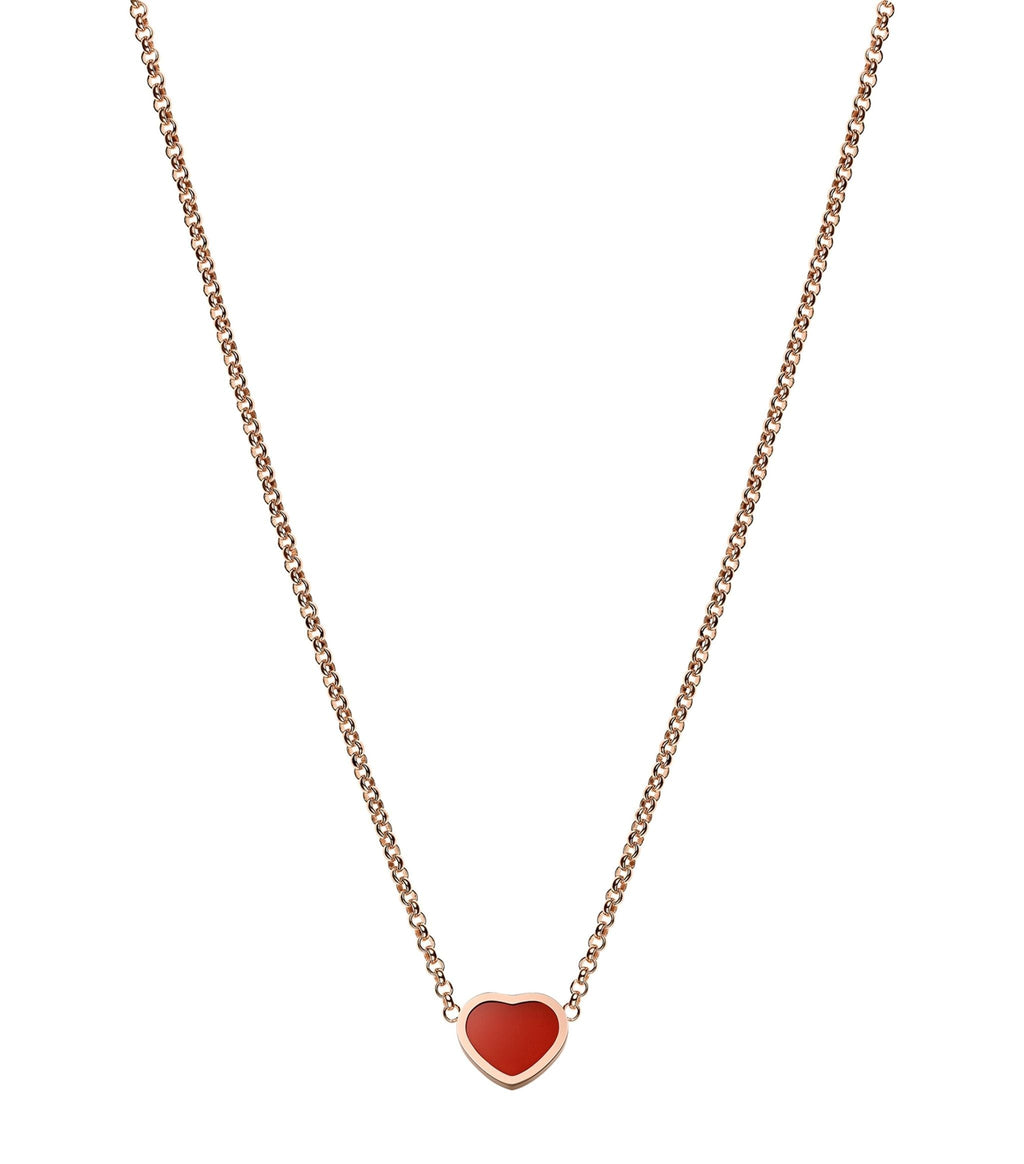 Chopard Heart Pendant Carnelian Necklace