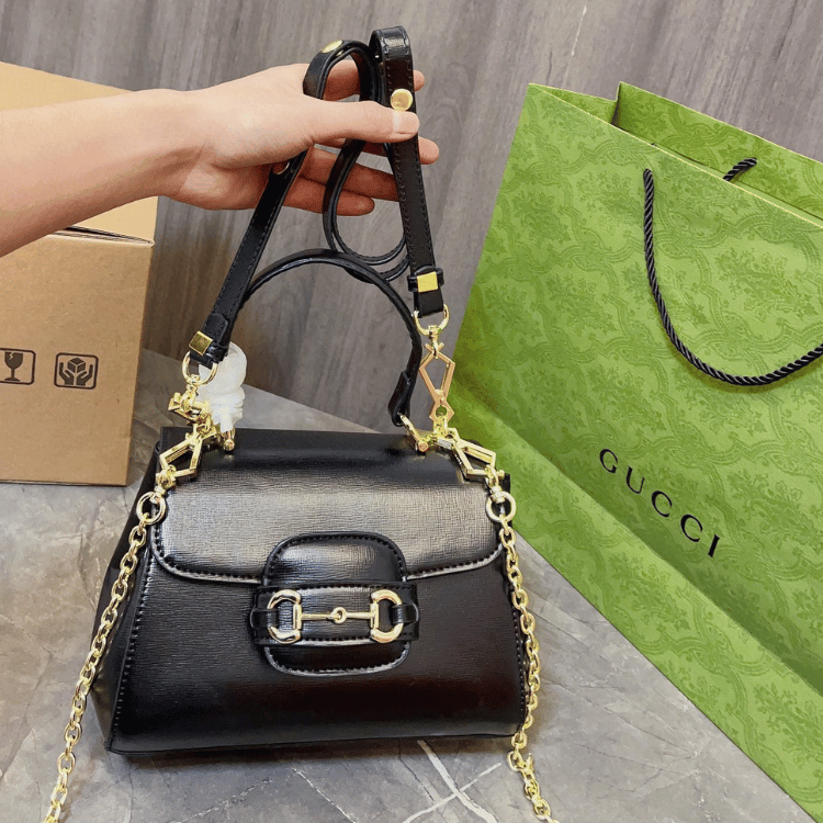 Gucci Horsebit 1955 Small Top Handle Bag Black 8.6 Inches 703848 AAA7G 1000