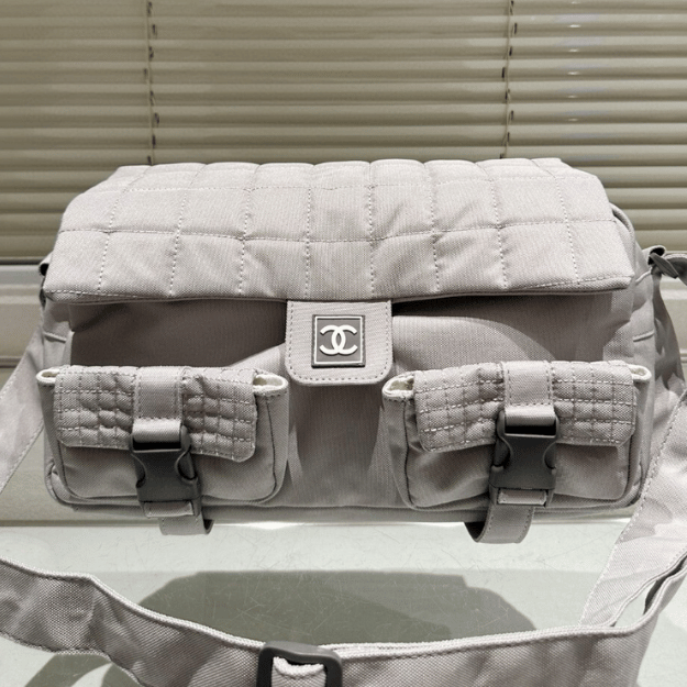 Chanel Messenger Bag Grey 13.8 Inches