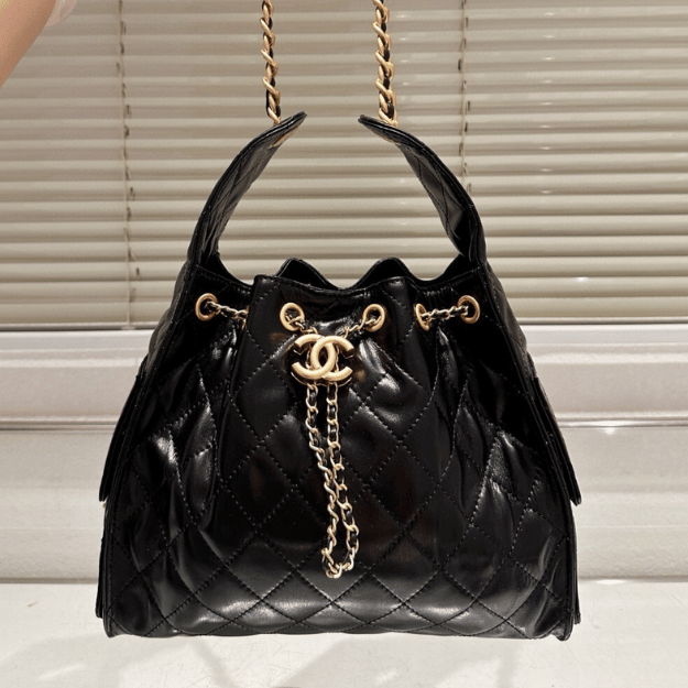 Chanel 25 Small Hand Bag Black 13.4 Inches AS5293-B21741-94305