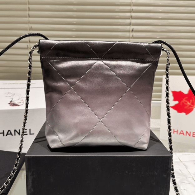 Chanel 22 Mini Drawstring Bucket Bag Ombere 7.9 Inches