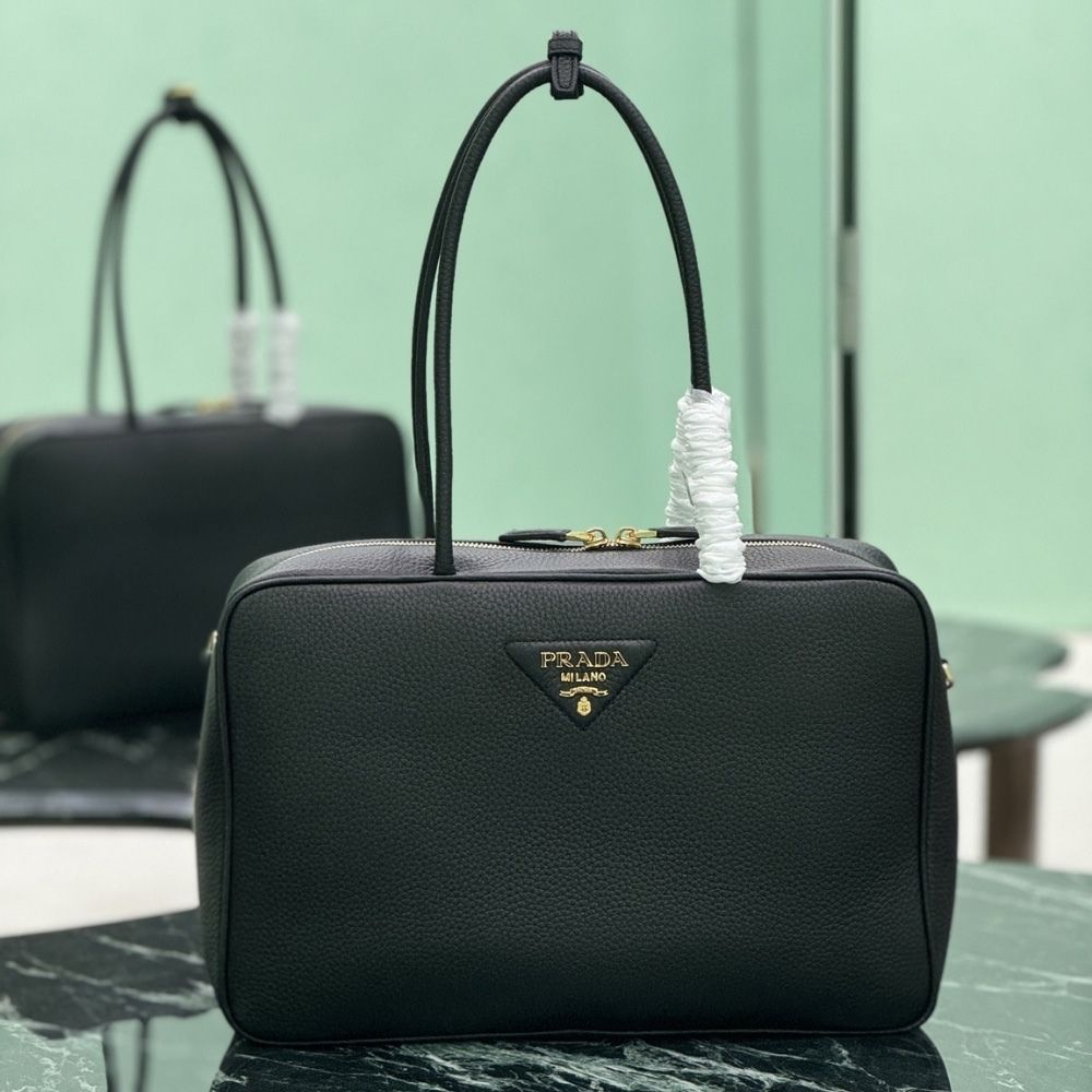 Prada Large Top Handle Bag Black 15.8 Inches 1BB128 2DKV F0632 V ONO