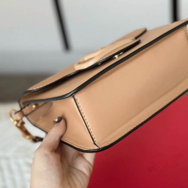 Valentino Vlogo Shoulder Bag Nude 8.7 Inches