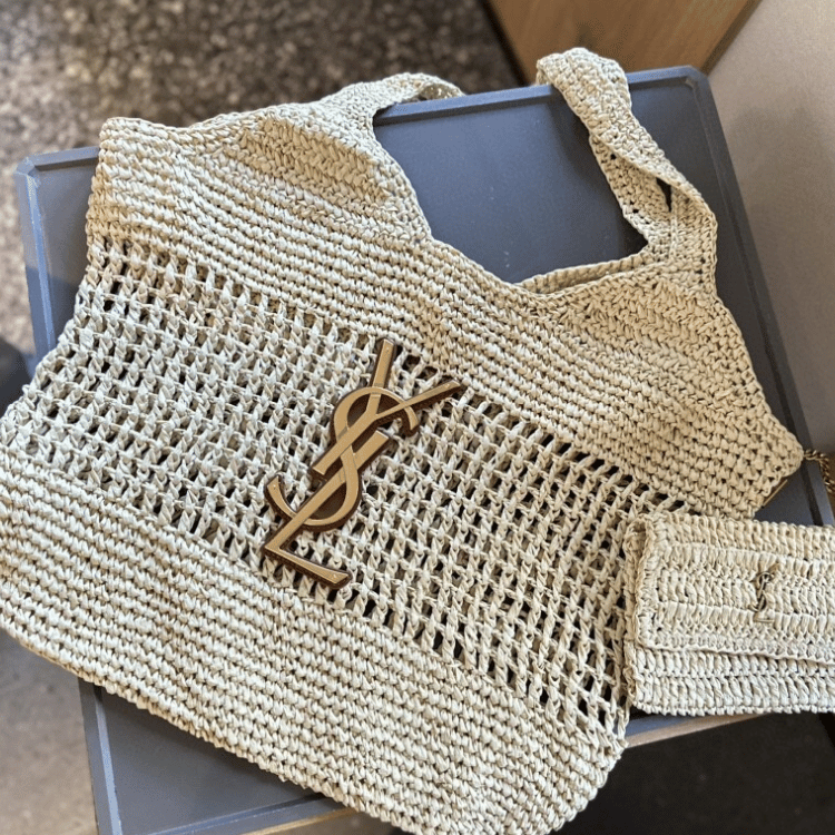 Saint Laurent Icare Maxi Raffia Tote Bag 14.2 Inches 772191Gaaek2063