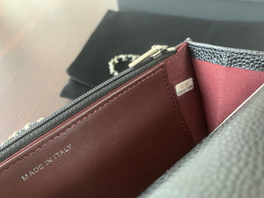 Chanel WOC 19cm Black Caviar Silver Hardware