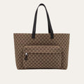 Gucci Large Gg Tote Bag Beige And Ebony Original Gg Canvas 17.7 Inches ‎802166 Faduu 8657