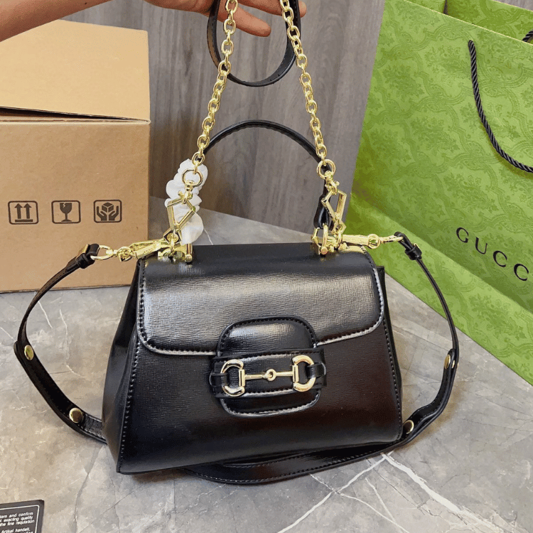Gucci Horsebit 1955 Small Top Handle Bag Black 8.6 Inches 703848 AAA7G 1000