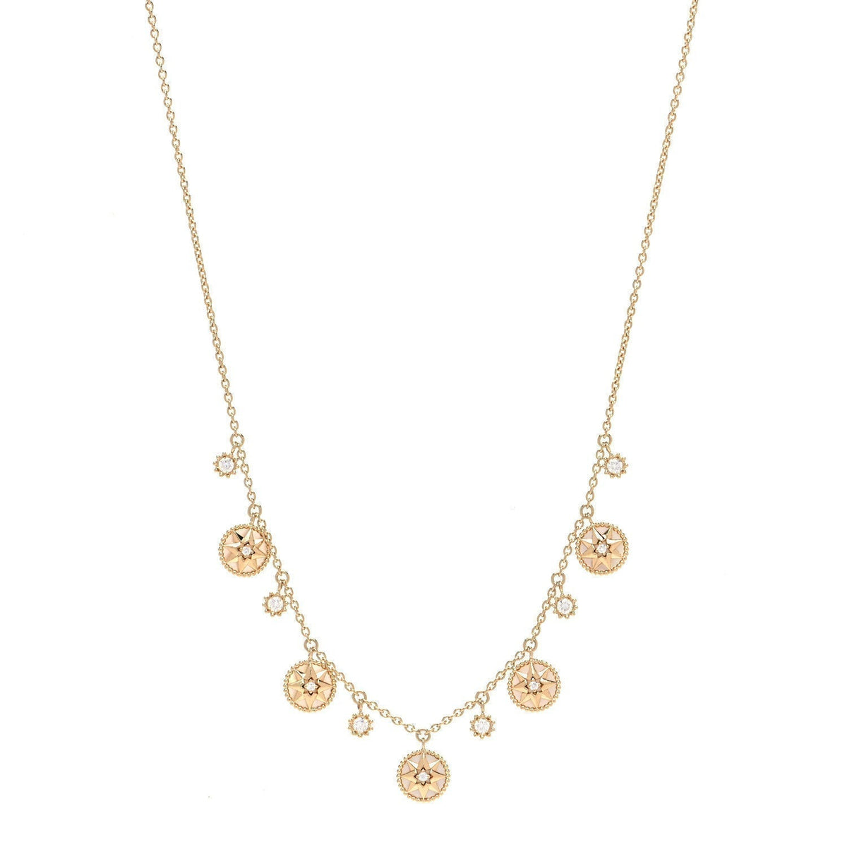 Dior Rose Vents 5 Motif Necklace