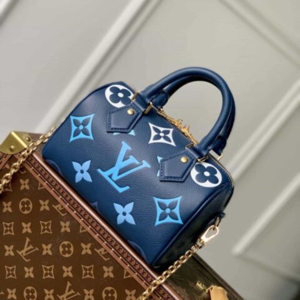 Louis Vuitton Speedy Bandouilière 20 Blue 8.1 Inches M46517