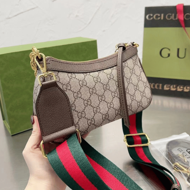 Gucci Ophidia Small Shoulder Bag Beige 9.4 Inches