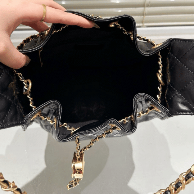 Chanel 25 Small Hand Bag Black 13.4 Inches AS5293-B21741-94305