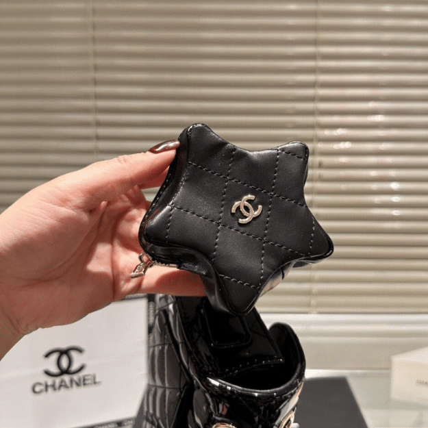 Chanel 24C Mini Flap Bag Metallic Black 7.5 Inches