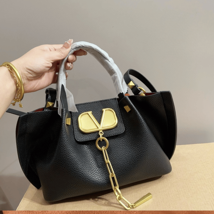 Valentino Vlogo Shoulder Bag Black 9 Inches