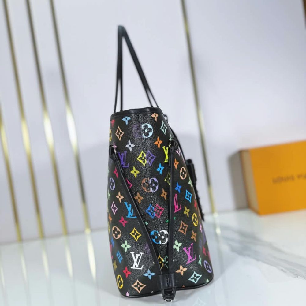 Louis Vuitton Neverfull MM Monogram Multicolore Black M40156