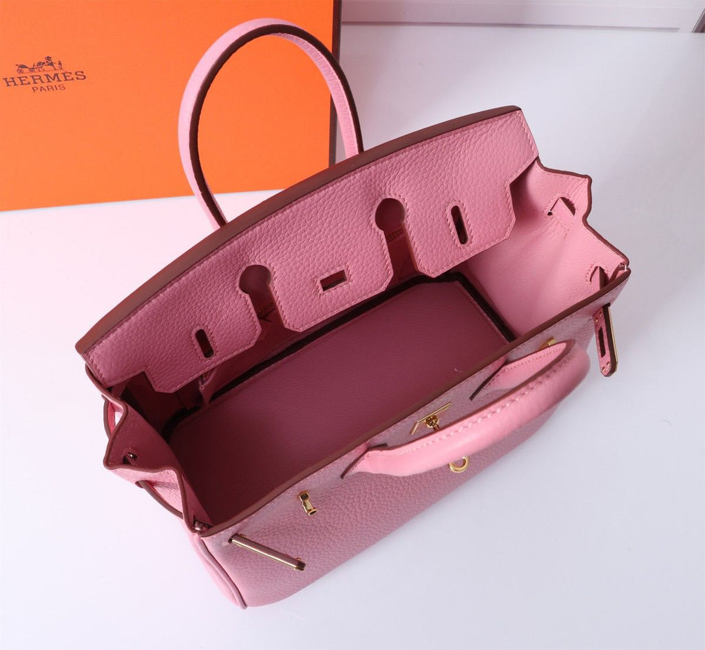 Hermes Birkin 30 Togo Leather Gold Hardware Light Pink 30Cm