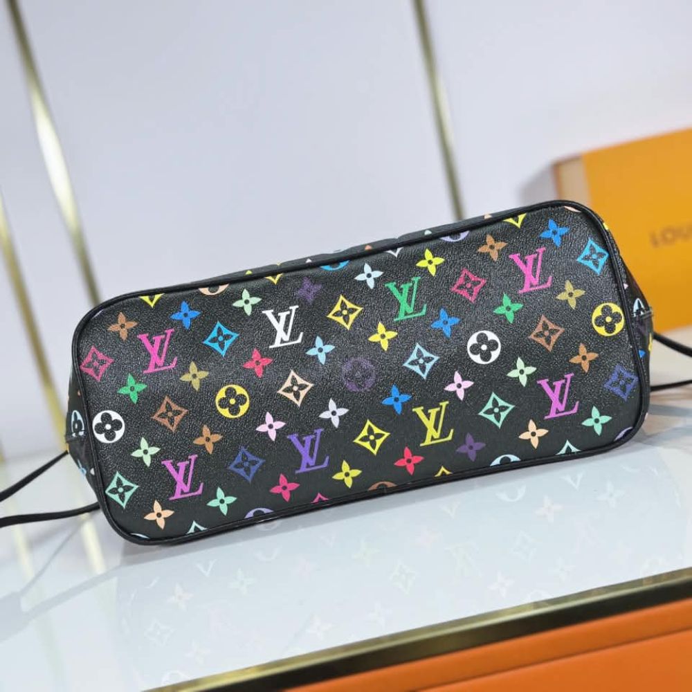 Louis Vuitton Neverfull MM Monogram Multicolore Black M40156