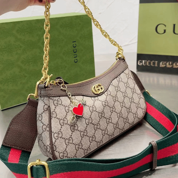 Gucci Ophidia Small Shoulder Bag Beige 9.4 Inches