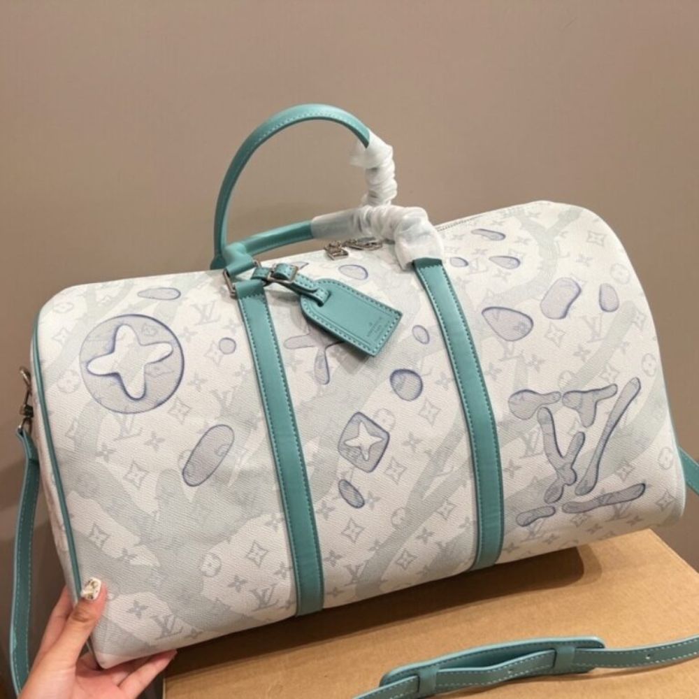 Louis Vuitton Keepall Bandouliere 50 Crystal Blue 19.7 Inches M22570