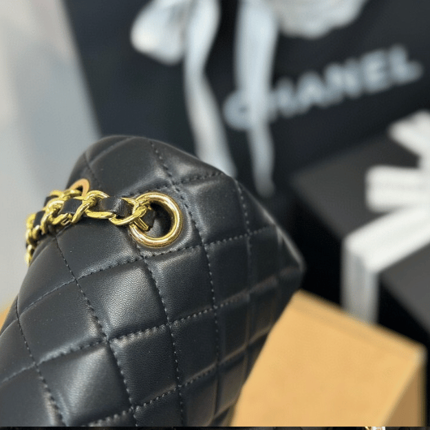Chanel Classic Flap Bag Black 9.8 Inches