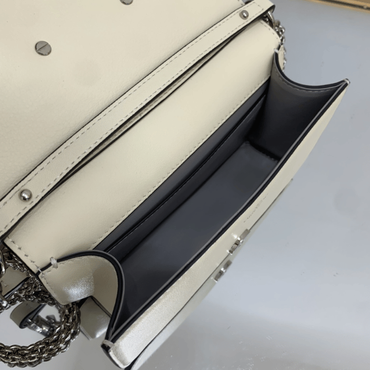 Valentino Locò Small Shoulder Bag White 7.8 Inches