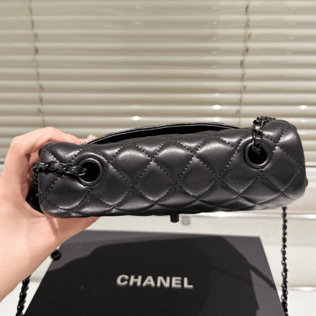 Chanel Classic Square Mini Flap Bag Black 7.9 Inches