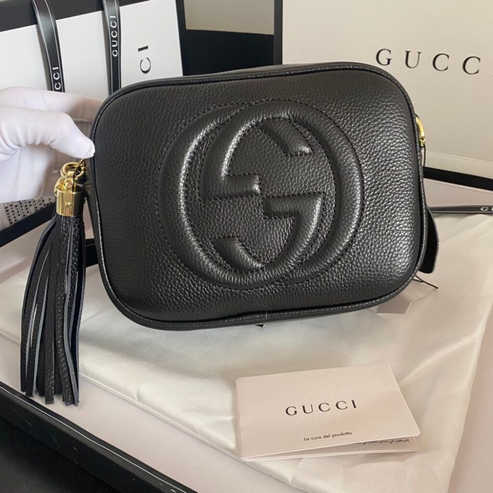 Gucci Soho Small Leather Disco Bag Black 308364 A7M0G 1000