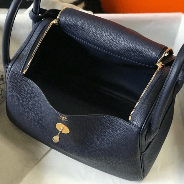 Hermès Lindy 26 Bag Navy Blue 10.2 Inches