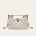 Chanel Small Tote Shini Pearls Gold-Tone Metal Beige 9.1 Inches