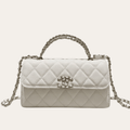 Chanel Wallets On Chain (Woc) Top Handle Bag White 7.1 Inches