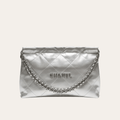 Chanel 22 Handbag Silver Metallic 13.8 Inches