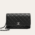 Chanel Flap Bag Woc (Wallet On Chain) Black 7.5 Inches