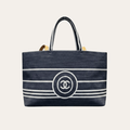 Chanel Denim Tote Bag Blue 13.0 Inches