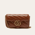 Gucci Gg Marmont Chain Shoulder Bag Brown 10.2 Inches