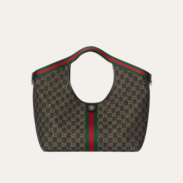 ‎Gucci Gg Ophidia Giglio Tote Shoulder Bag Black ‎9.8 Inches 853971 FAFYU 1155