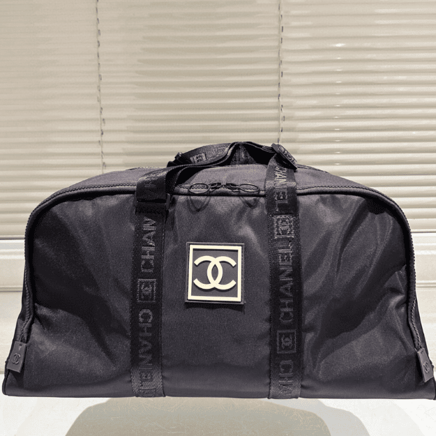 Chanel Duffle Bag Black 19.3 Inches