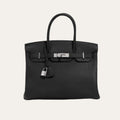 Hermès Birkin B25 Togo Black 25Cm Silver Hardware