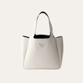 Prada Small Leather Tote Bag White 9.4 Inches 1Bg335 2Dkv F0Qo3 V Onm