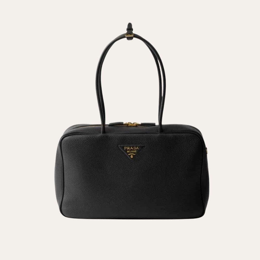 Prada Large Top Handle Bag Black 15.8 Inches 1BB128 2DKV F0632 V ONO