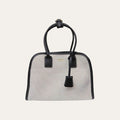 Prada Medium Blend And Leather Tote Bag Black 13 Inches 1BG572 2HJA F0I55 V OOZ