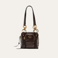 Prada Dangle Top Handle Mini Bag Brown 5.5 Inches
